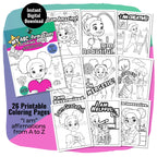 My ABC-firmations Coloring Pages for Girls