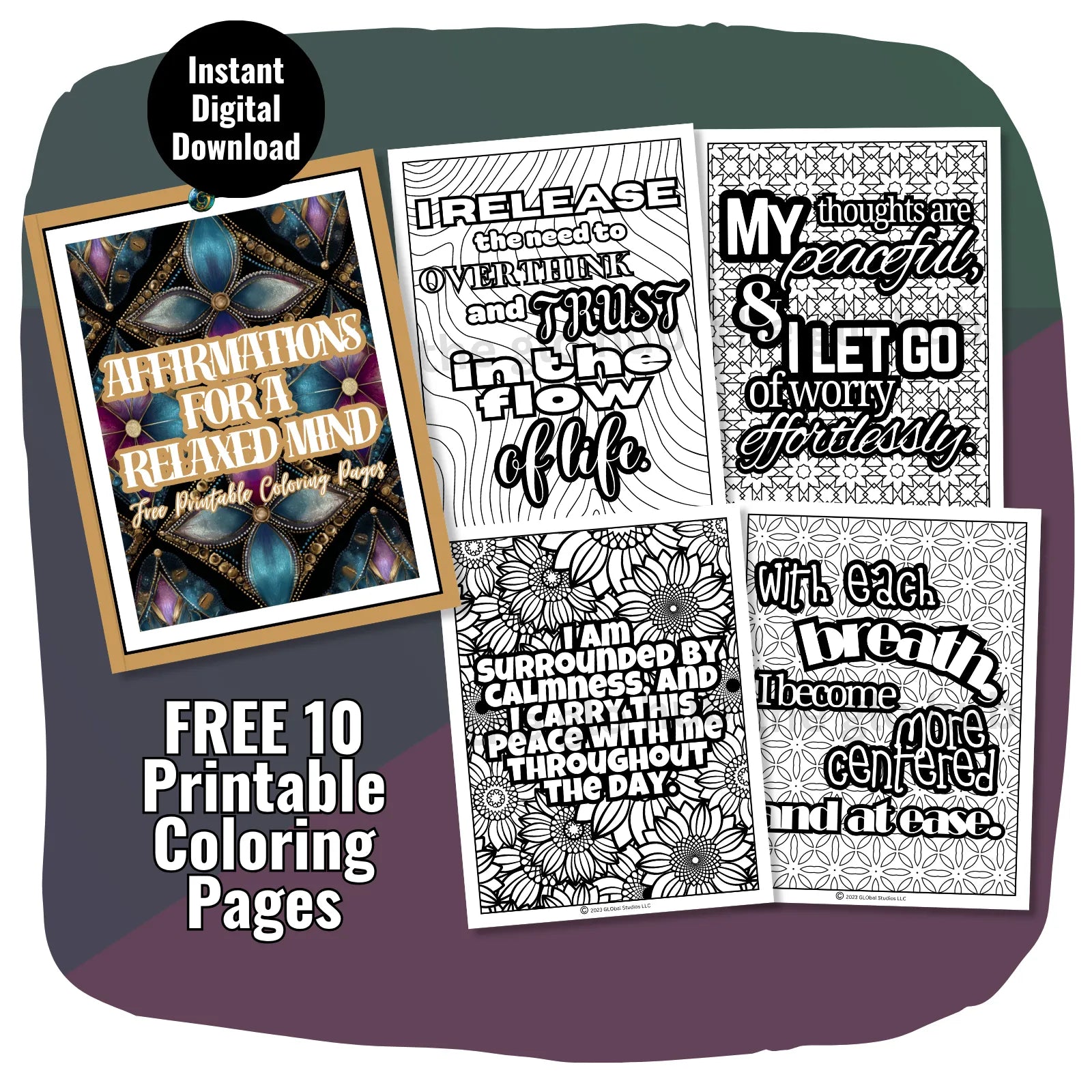 Affirmations for a Relaxed Mind - Free Printables