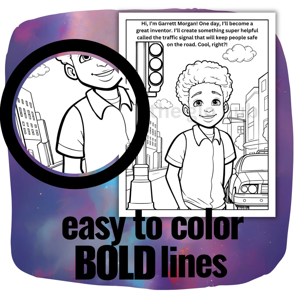 Tiny Trailblazers Black History Coloring Book for Boys