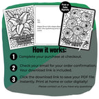 Garden of Growth Affirmation Coloring Pages