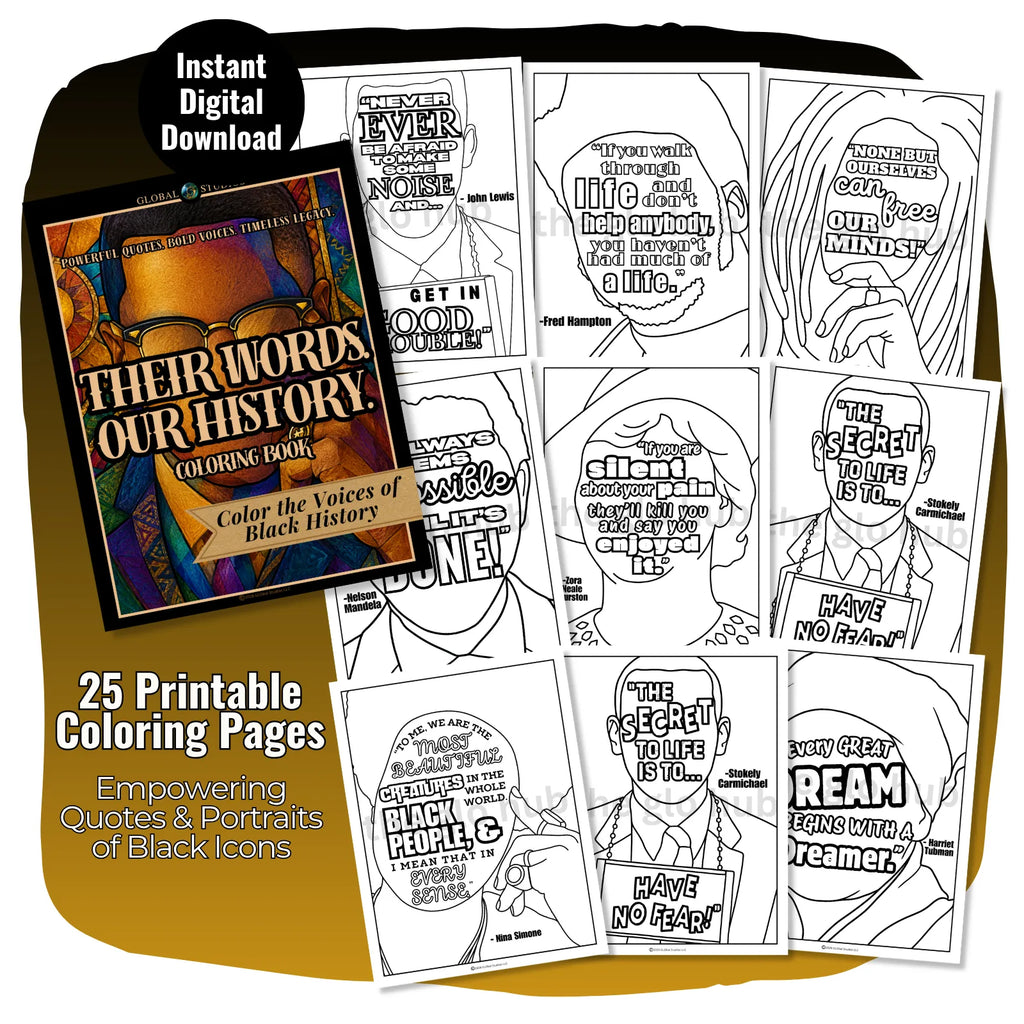 Their Words. Our History. Coloring Pages