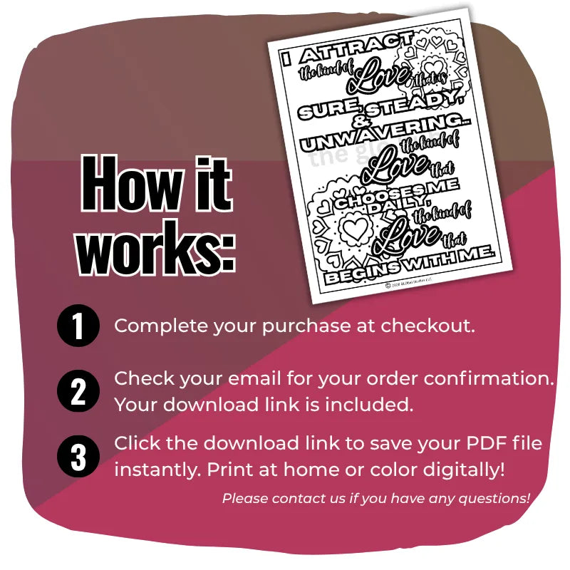 Rooted in Love Affirmation Coloring Pages